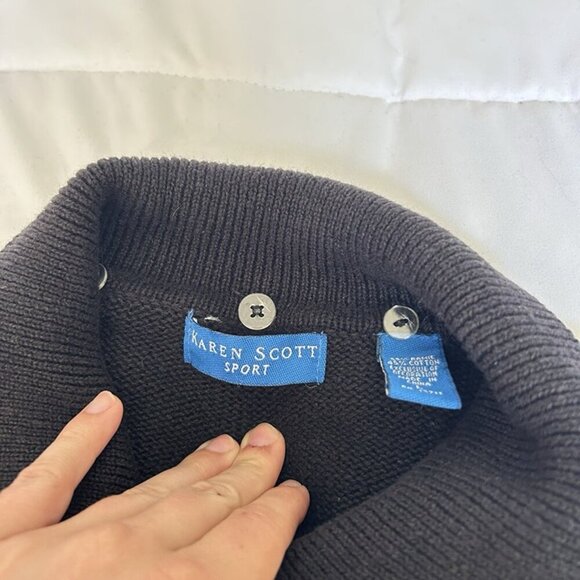 Vintage 90s Y2K Snowman Sweater Cardigan Womens Size Large Christmas Holiday - Picture 7 of 11